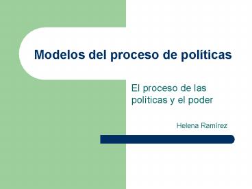 Modelos del proceso de pol