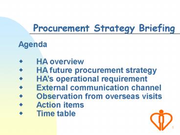 Procurement Strategy Briefing