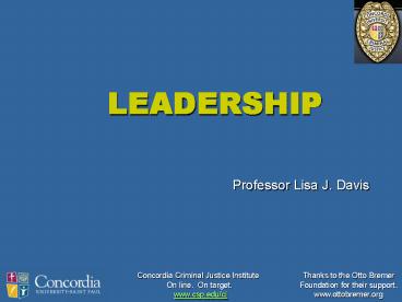 Concordia Criminal Justice Institute