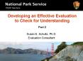 Developing an Effective Evaluation to Check for Understanding Part 2 PowerPoint PPT Presentation