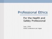 Professional Ethics