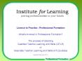 Institute for Learning putting professionalism in your hands PowerPoint PPT Presentation