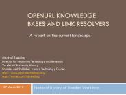 OpenURL Knowledge Bases and Link Resolvers