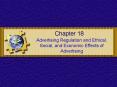 Advertising Regulation and Ethical, Social, and Economic Effects of Advertising PowerPoint PPT Presentation