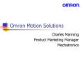 Omron Motion Solutions PowerPoint PPT Presentation