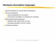 Hardware description languages