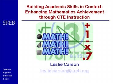 Building Academic Skills in Context: Enhancing Mathematics Achievement through CTE Instruction