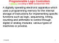 Programmable Logic Controllers ( Definition according to NEMA standard ICS3-1978) PowerPoint PPT Presentation