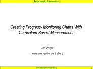Creating Progress- Monitoring Charts With Curriculum-Based Measurement