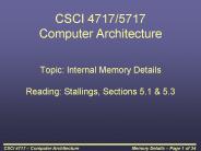 CSCI 4717/5717 Computer Architecture