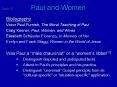 Topic 17Paul and Women PowerPoint PPT Presentation