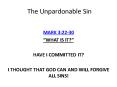 The Unpardonable Sin PowerPoint PPT Presentation