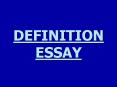 DEFINITION ESSAY PowerPoint PPT Presentation