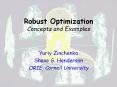 Robust Optimization Concepts and Examples PowerPoint PPT Presentation