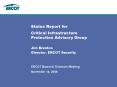 Status Report for  Critical Infrastructure Protection Advisory Group PowerPoint PPT Presentation