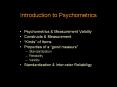 Introduction to Psychometrics PowerPoint PPT Presentation