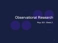 Observational Research PowerPoint PPT Presentation
