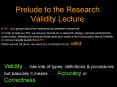 Prelude to the Research Validity Lecture PowerPoint PPT Presentation
