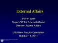 External Affairs PowerPoint PPT Presentation