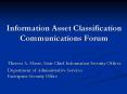 Information Asset Classification Communications Forum PowerPoint PPT Presentation