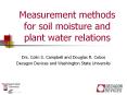 Measurement methods for soil moisture and plant water relations PowerPoint PPT Presentation
