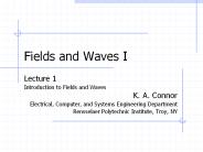 Fields and Waves I