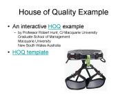 House of Quality Example