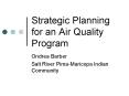 Strategic Planning for an Air Quality Program PowerPoint PPT Presentation