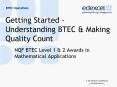NQF BTEC Level 1 PowerPoint PPT Presentation