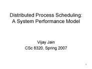 Distributed Process Scheduling: A System Performance Model