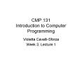 CMP 131 Introduction to Computer Programming PowerPoint PPT Presentation