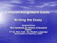 Campion Assignment Guide: Writing the Essay PowerPoint PPT Presentation