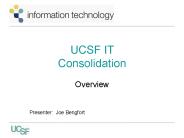 UCSF IT Consolidation