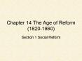 Chapter 14 The Age of Reform (1820-1860) PowerPoint PPT Presentation