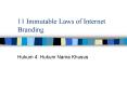 11 Immutable Laws of Internet Branding PowerPoint PPT Presentation