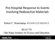 Pre-Hospital Response to Events Involving Radioactive Materials