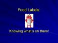 Food Labels:   Knowing what PowerPoint PPT Presentation
