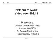 IEEE 802 Tutorial: Video over 802.11