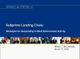 Subprime Lending Crisis:  Strategies for Responding to Bank Enforcement Activity PowerPoint PPT Presentation
