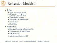 Reflection Models I