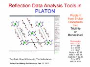 Reflection Data Analysis Tools in PLATON
