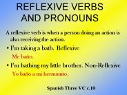 REFLEXIVE VERBS AND PRONOUNS