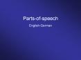 Parts-of-speech English-German PowerPoint PPT Presentation