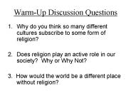 Warm-Up Discussion Questions
