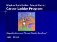 Window Rock Unified School District Career Ladder Program    Student Achievement Through Teacher Excellence PowerPoint PPT Presentation