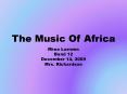 The Music Of Africa PowerPoint PPT Presentation