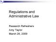 Regulations and Administrative Law PowerPoint PPT Presentation
