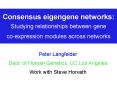 Consensus eigengene networks: Studying relationships between gene co-expression modules across networks PowerPoint PPT Presentation