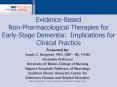 Evidence-Based Non-Pharmacological Therapies for Early-Stage Dementia: Implications for Clinical Practice PowerPoint PPT Presentation
