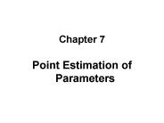 Point Estimation of Parameters